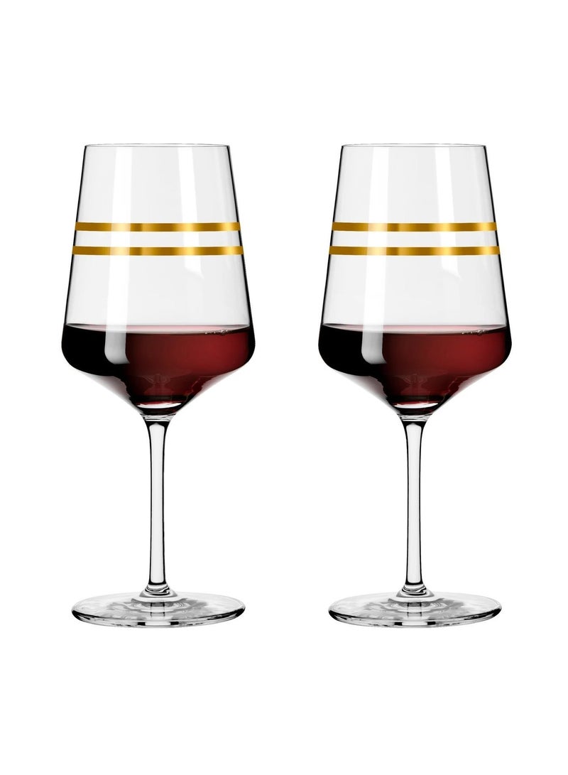 RITZENHOFF Red Wine Glass & White Wine Glasses Set of 2 (536 ml) – Large Wine Glass Set for Dining & Home Bar | Made in Germany - Image 1